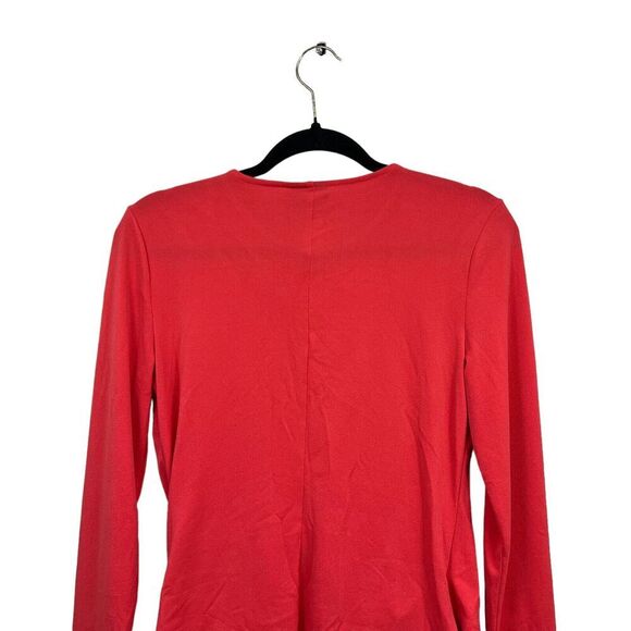 Bold Elements Womens Top Cut to‎ Curve Stretch Long Sleeve Coral Sunset Sz M - Picture 5 of 5
